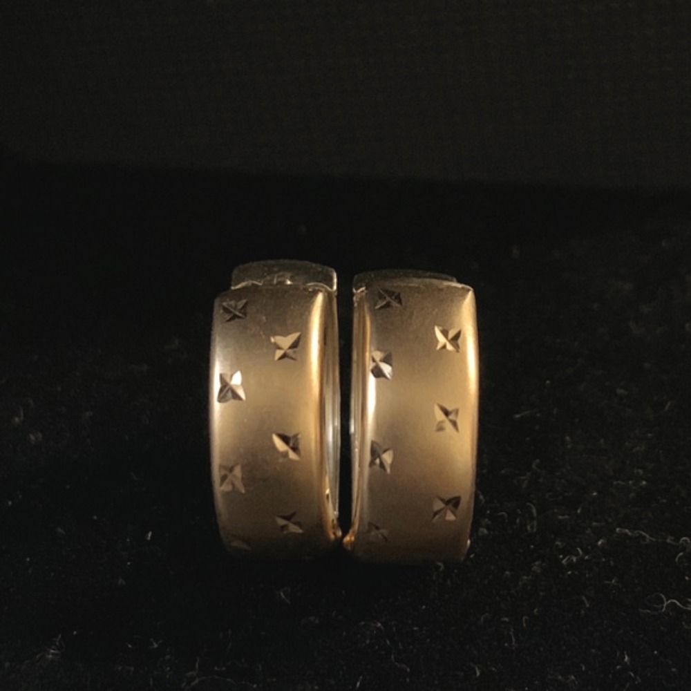 ❣️REVERSIBLE 14 kt gold earrings